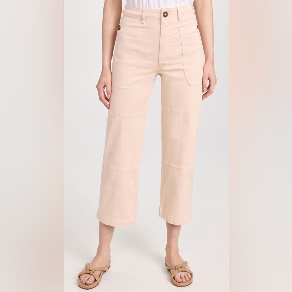 Frame Oversized Pocket Utility Pant Size 25 Washed Ballet Pink Peach Pastel